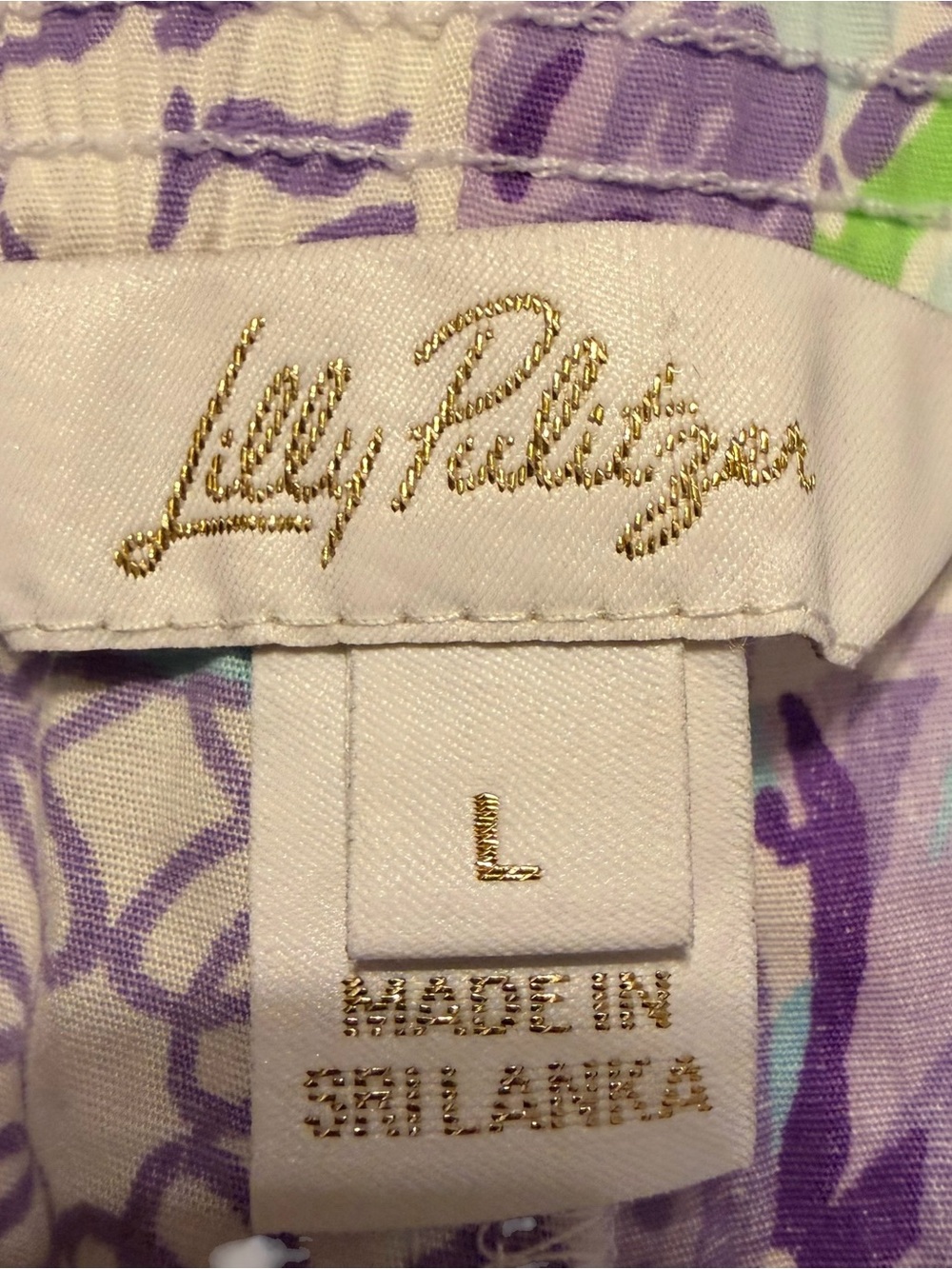 Lilly Pulitzer Biscayne Pajama Shirt and Short Set Women’s Size L Cotton Cozy - Picture 3 of 16